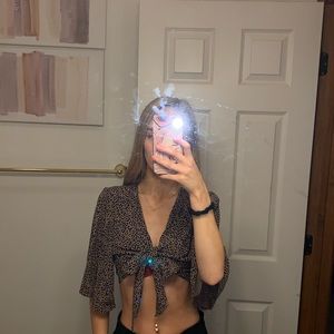 american eagle leopard shirt